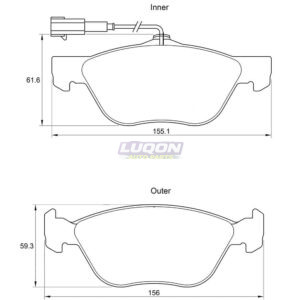 Premium Brake Pads (front) for Alfa