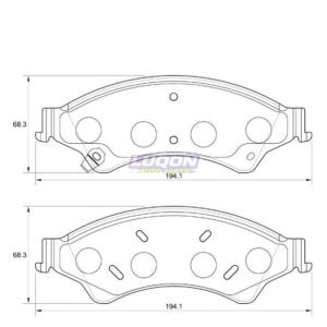 Premium Brake Pads (Front) for Ford Everest, Ranger, Mazda BT-50